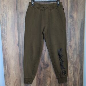 Timberland Olive Green Graphic Sweatpants Joggers S             F201
